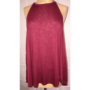 Women's Size Small Athleta Maroon Tank Shirt Gym workout layering